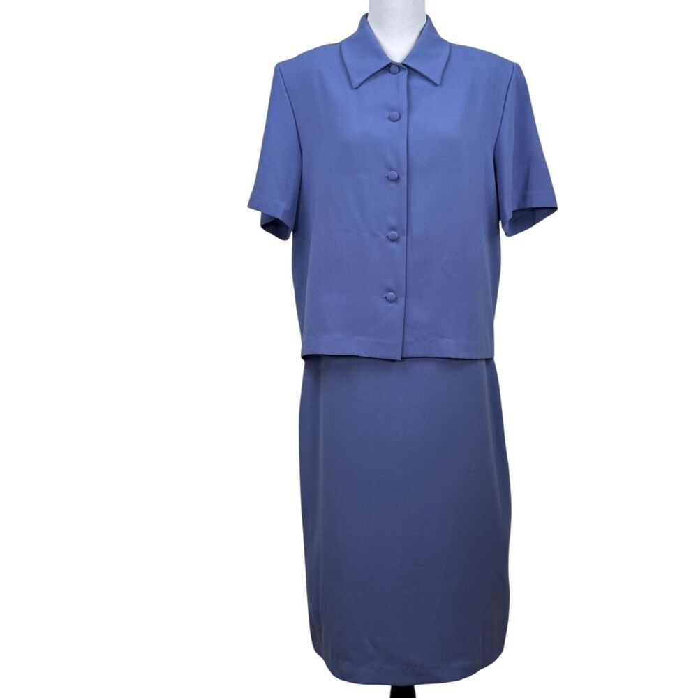 Willow Ridge 2 Piece Lilac Dress Set Size 16 Sleeveless Dress & Jacket